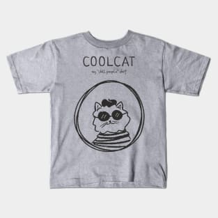 Funny COOLCAT Cat Lovers Positive Message Design Kids T-Shirt